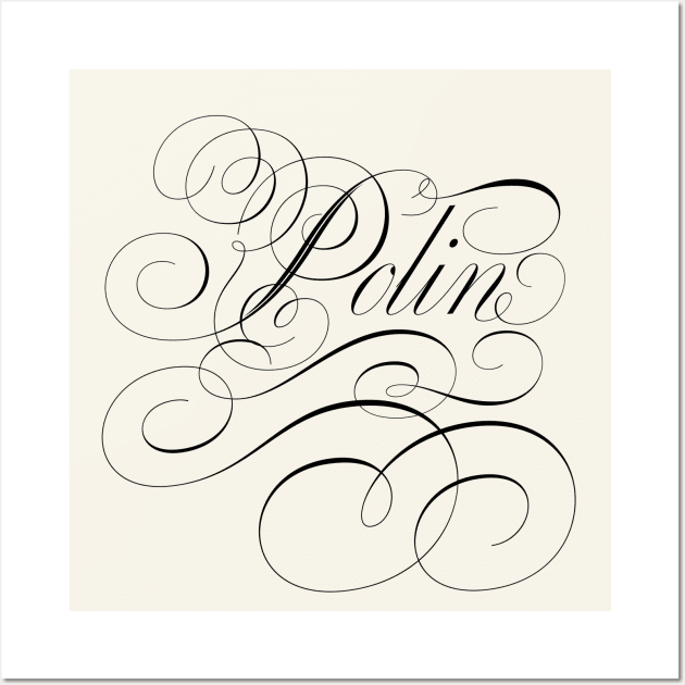 Polin of Bridgerton, Penelope and Colin in calligraphy Wall Art by YourGoods